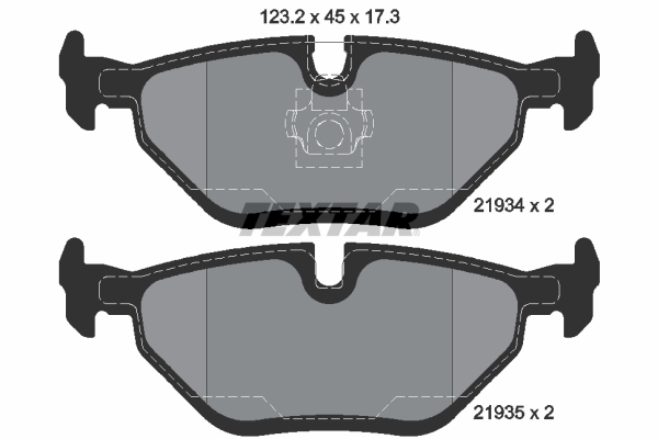 FREN BALATASI ARKA BMW E30 E36 E46 E85 E86 - TEXTAR - OEM 34216778168