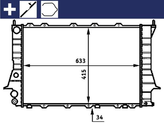Kühlmittelkühler AUDI 100 / A6 - MAHLE