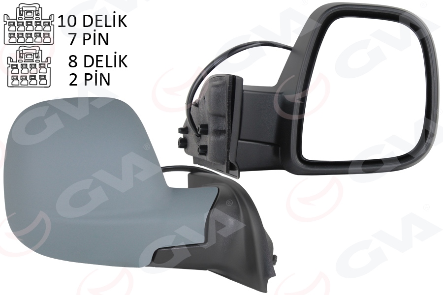 DIŞ DİKİZ AYNASI FIAT YENİ DOBLO COMBİ- CARG0 ELEKTRİKLİ ASTARLI REZİSTANSLI OTOMATİK AÇMA KAPAMA SAĞ (23-) - GVA - OEM 155303122