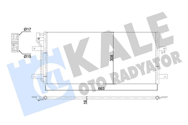 KONDENSER VOLKSWAGEN TRANSPORTER IV - KALE - OEM 7D0820413B