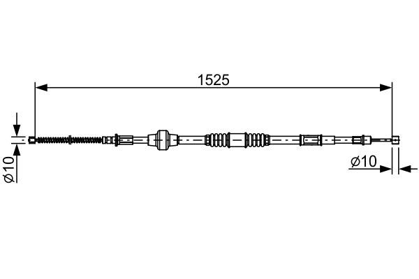 FREN TELİ. 1525 MM — BOSCH 1987482534 - BOSCH