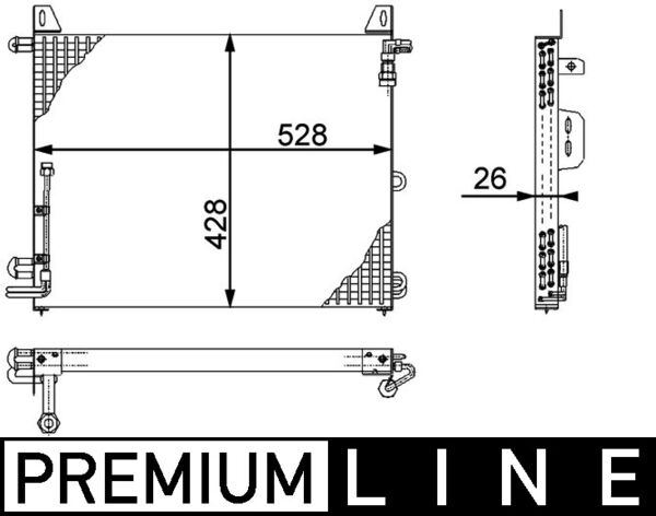A/C-Kondensator MB SL (R107) - MAHLE