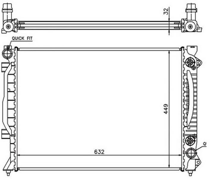 RADYATOR BRAZİNG AT(632X448X32)A6 2.5 TDİ 2001+ 60...