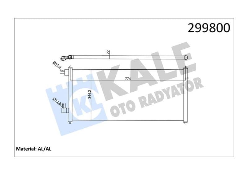 KLIMA RADYATÖRÜ CONNECT 02>14 1.8 TDCI 75-90-11