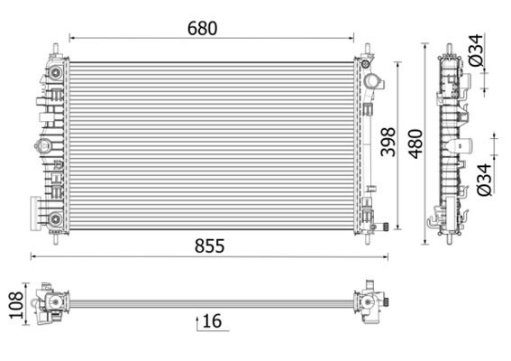 RADİATOR OPEL INSIGNIA — MAHLE CR2698000P - MAHLE