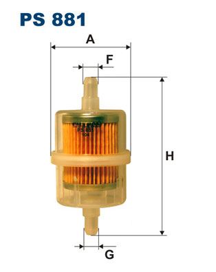 YAKIT FİLTRESİ MAZDA 323 II (BD) 1.1 54HP 11/80-10/85 - FILTRON - OEM 022213470B