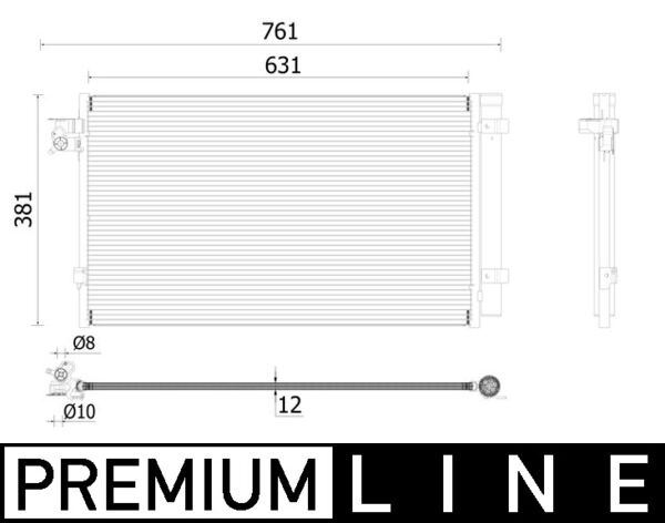 A/C-Kondensator BMW 7 (G11/G12) / M550 - MAHLE