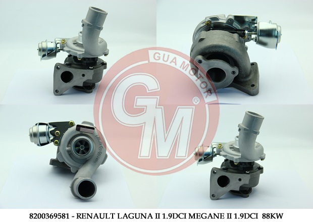 TURBO ŞARJ RENAULT LAGUNA II 1.9DCI MEGANE II 1.9DCI 110-115-120BG - GUA - OEM 8200369581
