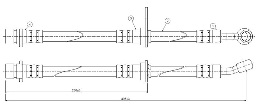 FREN HORTUMU ön Integra DA 86-90 - CAVO - OEM 46411SD2671