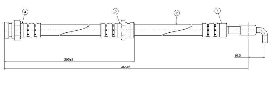 FREN HORTUMU ön 323 BD 81-85 - CAVO - OEM B00143980A