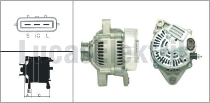 ALTERNATOR 12V 70A DENSO TIP COROLLA VII 1.6I CORO...