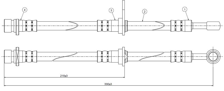 FREN HORTUMU arka Integra DA (1.5) 86-90 - CAVO - OEM 46430SD2957