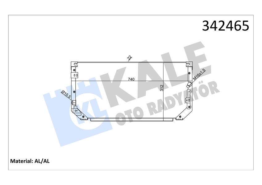 KLİMA KONDENSERİ TOYOTA COROLLA-COMPACT-LİFTBACK-WAGON (AL-AL) - KALE - OEM 8846012480