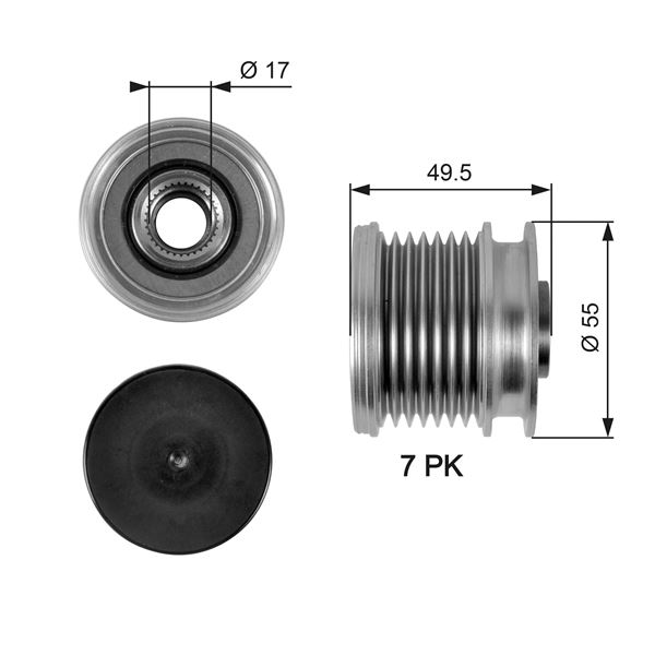 ALTERNATOR KASNAGI MERCEDES W203 W204 W205 C238 W211 W212 C207 W463 W166 C218 C253 W639 B906 B907 - GATES - OEM A6421500660
