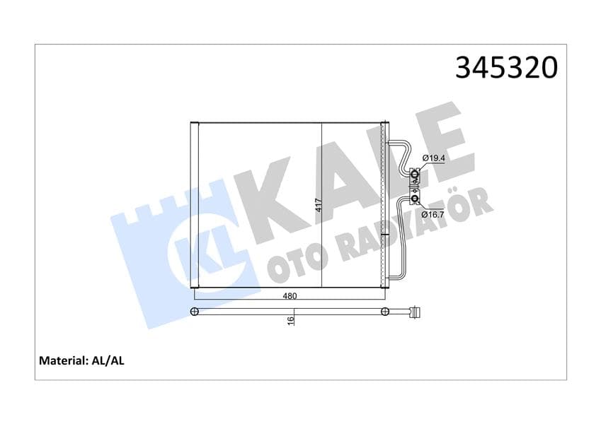KLIMA RADYATORU BMW M51 M52 M60 M62 M73 E38
