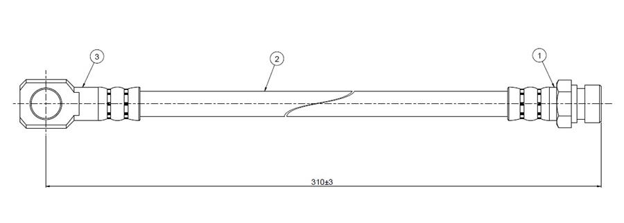 FREN HORTUMU arka MB100 90-96 - CAVO - OEM 6314280335