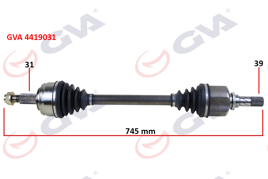 KOMPLE AKS SOL MASTER III 10>MOVANO B 10> 2 - GVA - OEM 391012360R