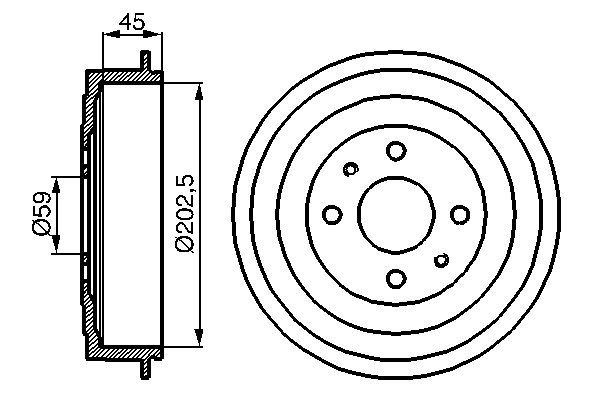 FREN KAMPANASI (ARKA) FIAT PANDA 09> MAREA 96 - BOSCH - OEM 51822458