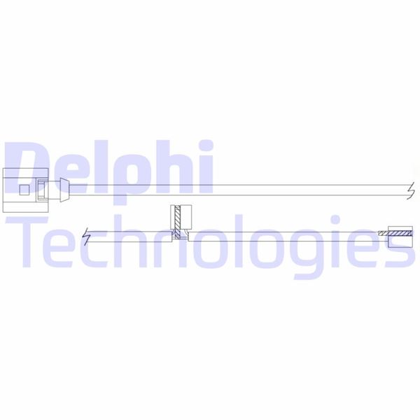 FREN İKAZ KABLOSU ARKA Q7 — DELPHI LZ0301 - DELPHI - OEM 4L0615437A