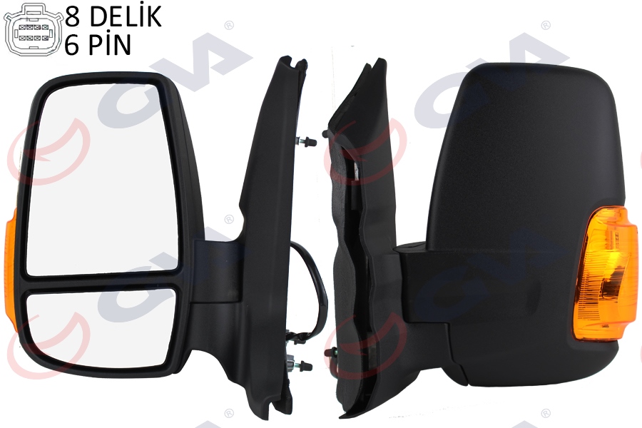 DIŞ DİKİZ AYNASI SOL FORD TRANSİT 14> KISA KOL-SARI SİNYALLİ - GVA - OEM BK3117683NF5JA6