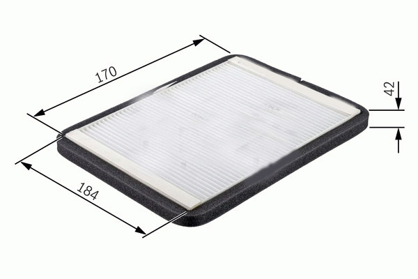 (x) POLEN FİLTRESİ GOLF I-GOLF II-JETTA II-SEAT TOLEDO I (CU2038) - SARDES - OEM 191819638