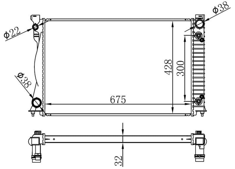 RADYATOR BRAZİNG AT(675X438X32)A6 2.7 TDI/3.0 TDI ...