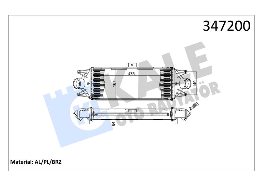 INTERCOOLER DAILY III-IV-V AL PL BRZ - KALE - OEM 504022617