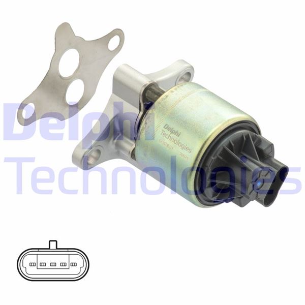 EGR VALFİ CHEVROLET AVEO-CRUZE-EPİCA-KALOS-LACETTİ-NUBİRA-KALOS 02> 1.4-1.6-1.8-2.0 - DELPHI - OEM 25182126