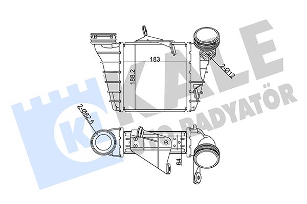 İNTERCOOLER SEAT CORDOBA-IBIZA IV-SKODA FABIA I-VOLKSWAGEN POLO 1.9 TDI 01=> - KALE - OEM 6Q0145804B
