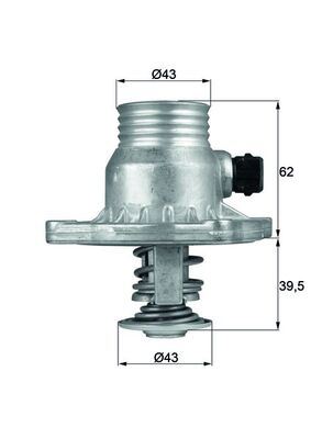 TERMOSTAT (105°) BMW E38 E39 M60 62 - MAHLE - OEM 11531437526