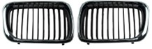 ÖN PANJUR BÖBREK MAT SİYAH KROM ÇERÇEVE SET BMW E36 1997-1999 - GKL