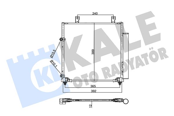 KONDENSER MITSUBISHI ATTRAGE VI 1.2 13--MIRAGE-SPACE STAR VI 1.0-1.2 12- - KALE - OEM 7812A339