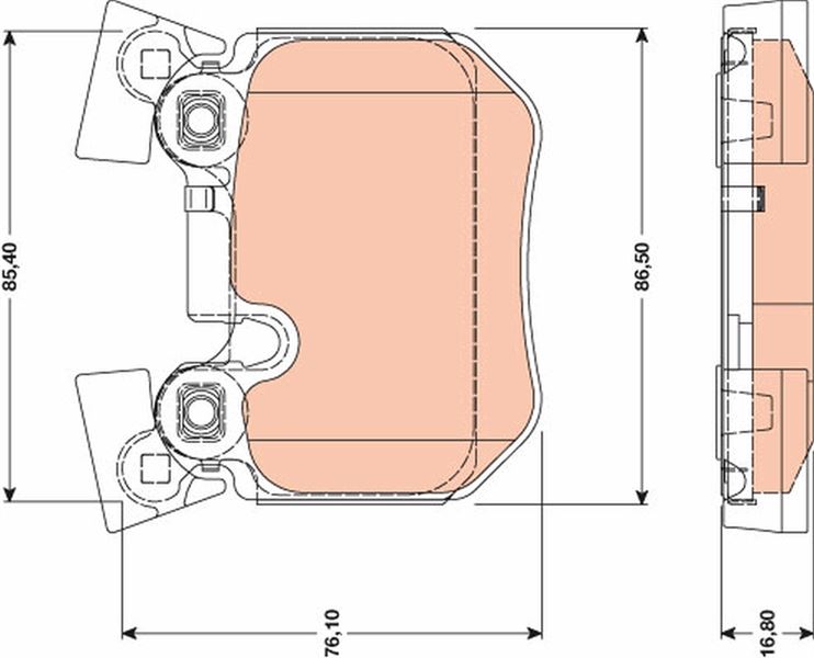 FREN BALATASI ARKA BMW E81 E82 E87 E88 E90 E91 E92 - TRW - OEM 34216791421