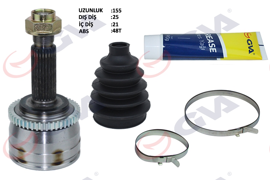AKS KAFASI DIŞ HYUNDAI i20 1.2L G4LA benzinli 08-15 ABS`li (25x21x52.5 - ABS= 48 diş) - GVA - OEM 495261J001