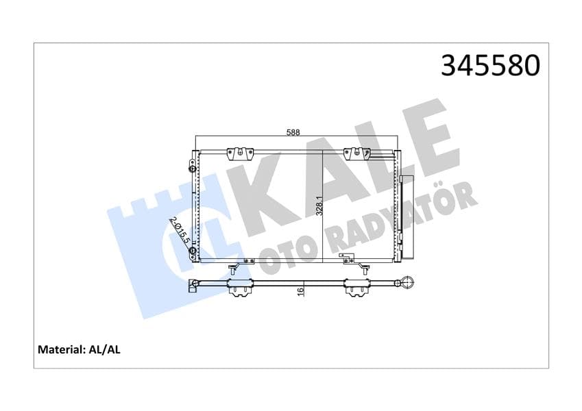 KLİMA KONDENSERİ AVENSİS (00-03) (610X307X16) (OTO...