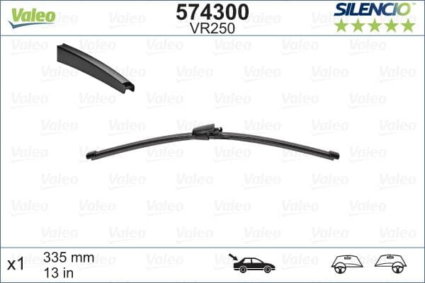 Valeo Silencio X-TRM Flat Blade VM250 (X1) (335 mm...