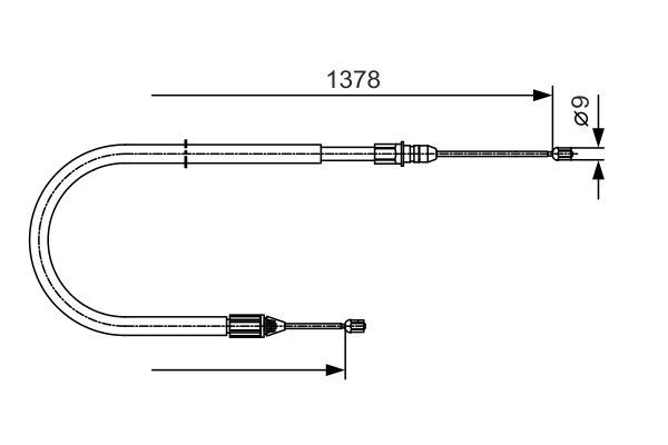FREN TELİ. 1378 MM - BOSCH