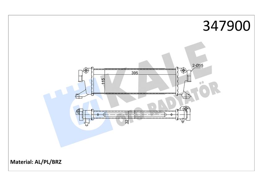 TURBOSARJ RADYATORU MERCEDES A-CLASS W168 01>04 VANEO 414 02>05 - KALE - OEM A1685000000