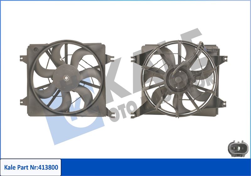 FAN MOTORU DAVLUMBAZLI HYUNDAI ACCENT-ACCENT I (120W-312mm) - KALE - OEM 2535022200