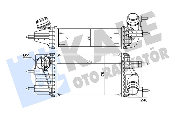 INTERCOOLER NISSAN JUKE 1.5dcı (2010=>PULSAR 1.5dcı (2014=> NV200 1.5dcı (2010=> TURBO RADYATÖRÜ - KALE - OEM 144611KB2A