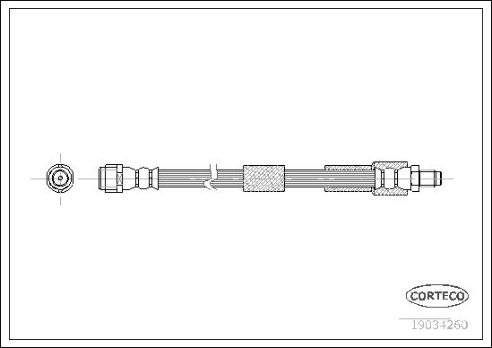 FREN HORTUMU ON MERCEDES W211 S211 C219 W220 - CORTECO - OEM A2114200848