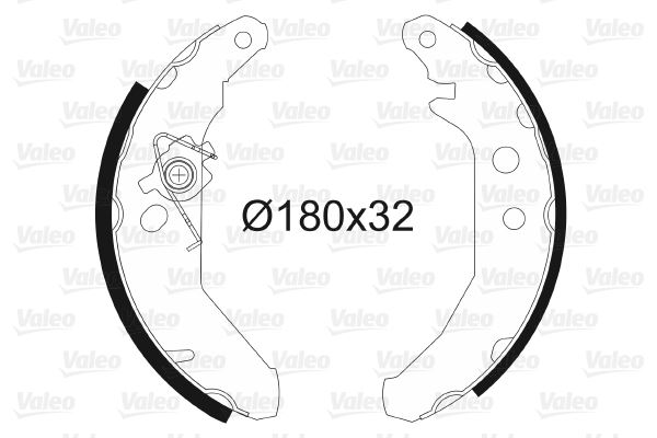 FREN BALATASI PABUCLU FIESTA 1.0 1.1 1.1 I 1.3 1.3 I 1.4 1.4 I 1.6 1.6 I 1.6I TURBO 1.8 D 1.8 TD 89- - VALEO - OEM 5030105