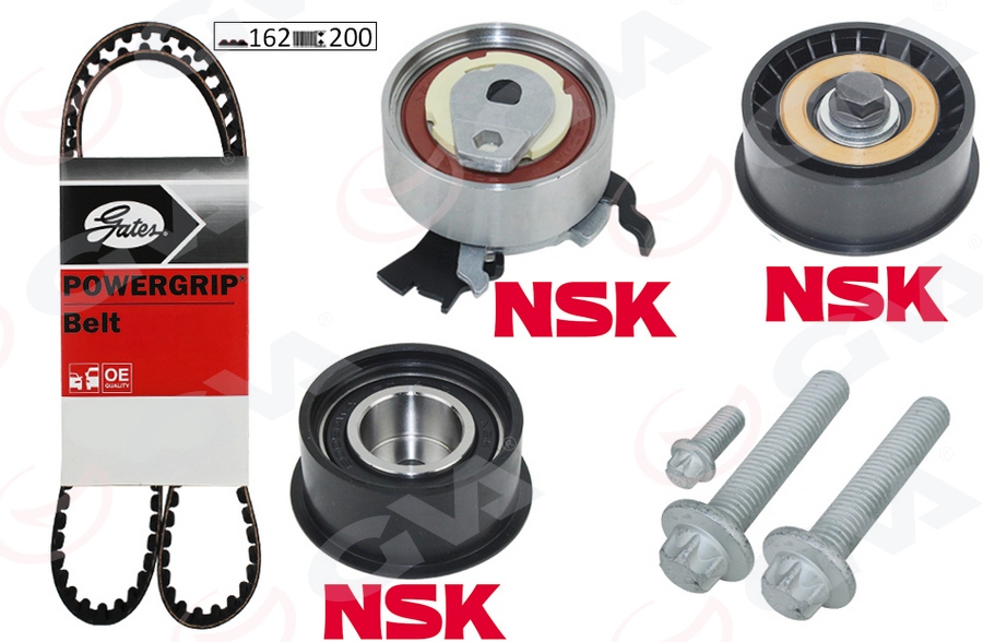 EKSANTRİK GERGİ KİTİ (162x200 ASTRA G-CORSA C-VECTRA C-MERIVA A-ZAFIRA A 1.4-1.6-1.8 16V Z16XE-Z14XE 95518060-1629094-1606306-95516735 - GVA - OEM 1606281