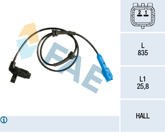 ABS DEVİR SENSÖRÜ ÖN PEUGEOT P206 98>13 - FAE - OEM 4545.F4