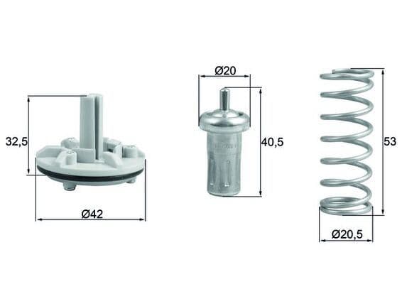 TERMOSTAT (KOMPLE) (80C) GOLF 5-JETTA 11>TOURAN...