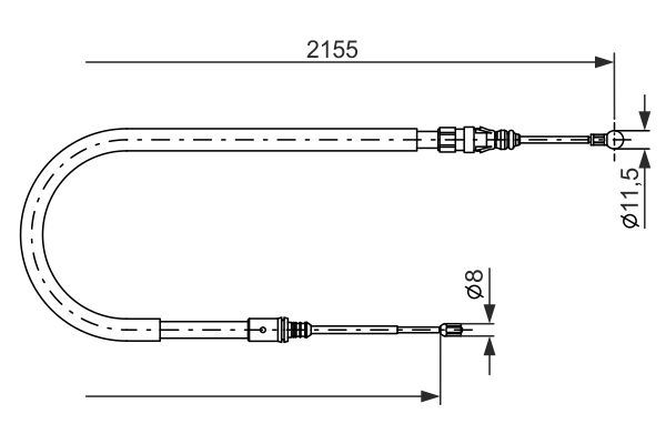 FREN TELİ. 2155 MM - BOSCH