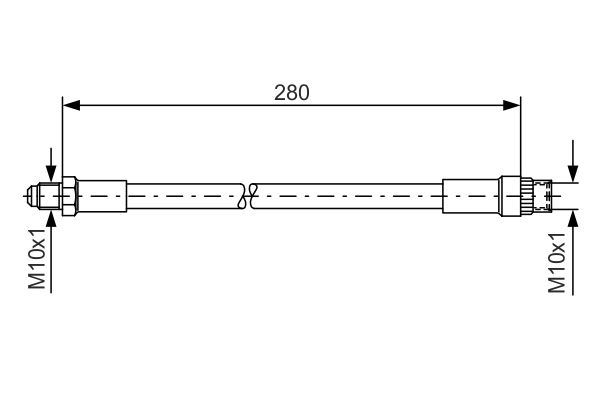 FREN HORTUMU. 280.00 MM — BOSCH 1987476424 - BOSCH