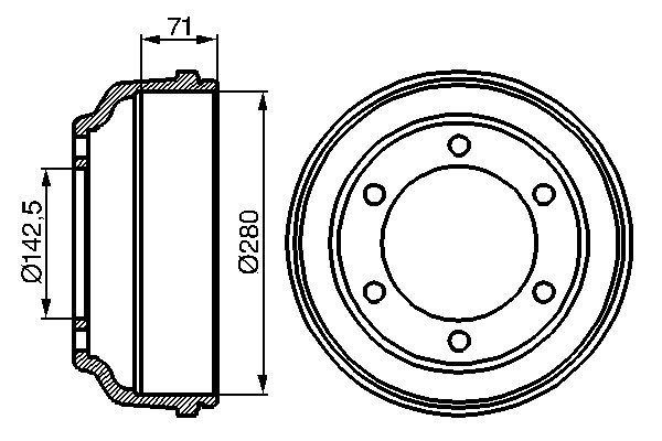 ARKA FREN KAMPANASI TRANSIT T15 93>99 - BOSCH - OEM 92VB1126BA