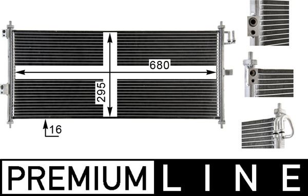 A/C-Kondensator NISSAN ALMERA II (N16) — MAHLE AC788000P - MAHLE