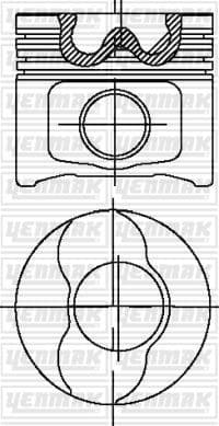 MOTOR PİSTON+SEGMAN (STD) (82.00) DOBLO 1.9 JTD A...